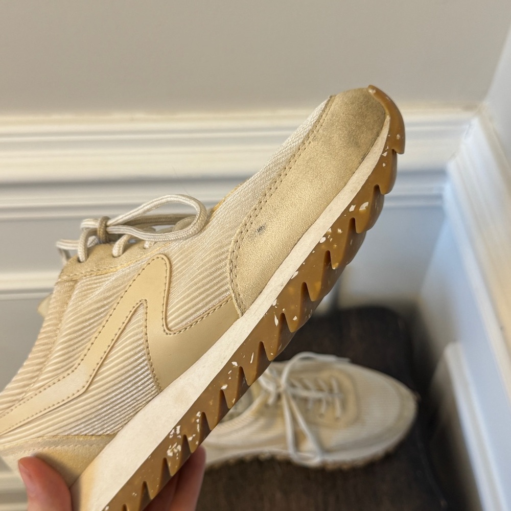 Rag & Bone Retro Runner Cream Corduroy Sneakers - Picture 5 of 8